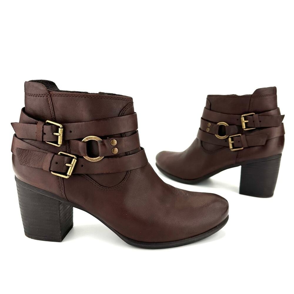 Josef Seibel Brown Leather Ankle Boots